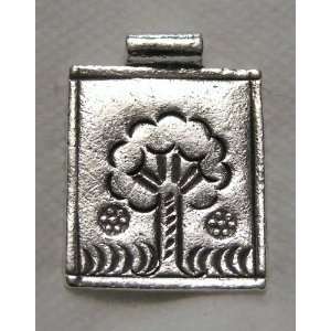  Thai   Hill Tribe Silver   Tree Picture Pendant   19mm 