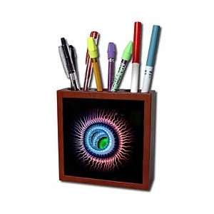 Surreal Eye Snake Fiery Fire Psychedelic Airbrush   Surreal blue green 