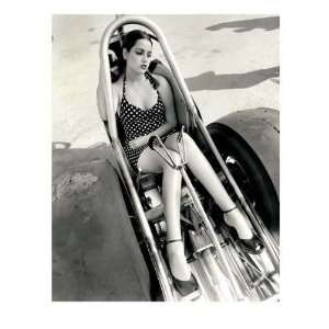 NHRA Dragster Pin Up Girl Poster David Perry. 18.00 inches by 24.00 