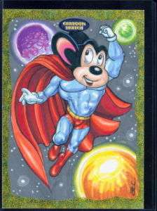 CARTOON 5X7 SKETCH CARD ADAM CLEVELAND MIGHTY MOUSE P  