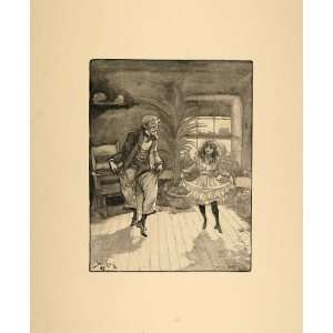  1893 Print Dancing Master Victorian Child Girl Dance 