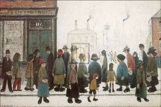 LS LOWRY Waiting for the Shops to Open manchester NEW  