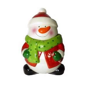  11.5 Bundled Up Winter Snowman Ceramic Christmas Cookie 