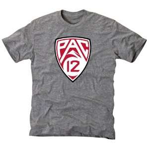  NCAA Utah Utes Pac 12 Team Colors Tri Blend T Shirt   Ash 