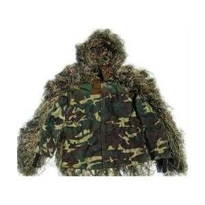 Synthetic Ultra Light Sniper Ghillie Woodland BDU Jacket Large  
