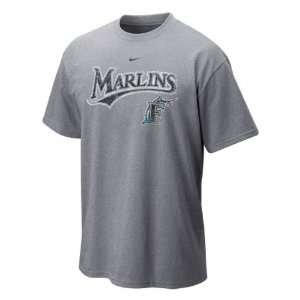   Marlins Nike Heather Grey Outta The Park Tee