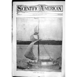  1905 Scientific American Orinoco Lancha Sailing Boat 