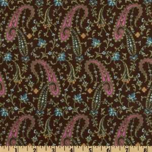  44 Wide Americana Collection Paisley Chocolate Fabric By 