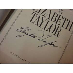  Taylor, Elizabeth Takes Off 1987 Book Signed Autograph 
