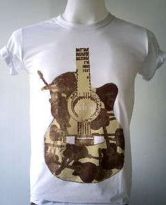 Classical Guitar Graphic Acoustic style t shirt  