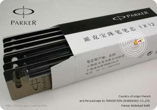 Parker Rollerball Refills Black Ink Fine Point 0.5MM Fits All Parker 
