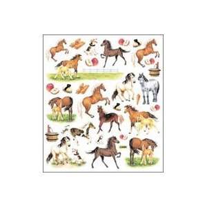  Tattoo King Multi colored Stickers horses On Farm 6 Pack 