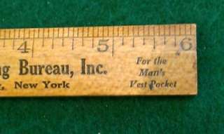 ANTIQUE WOODEN ADVERTISING EMPLOYMENT AGENCY RULER  