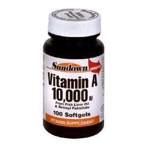 Sundown Vitamin A, 10,000 IU, 100 Softgels