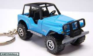 RARE KEY CHAIN BLUE JEEP WRANGLER 4X4 CJ5 CJ7 CJ 7 AMC NEW PORTE CLE 