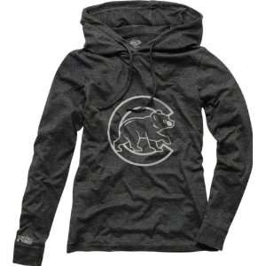  Chicago Cubs Womens Retreat Hooded Long Sleeve Tri Blend 