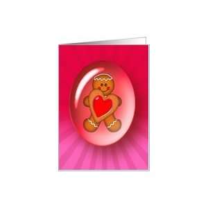  OVAL HEART COOKIE BOY by SHARON SHARPE Card Health 