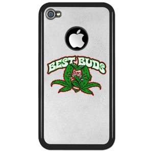  iPhone 4 or 4S Clear Case Black Marijuana Best Buds 