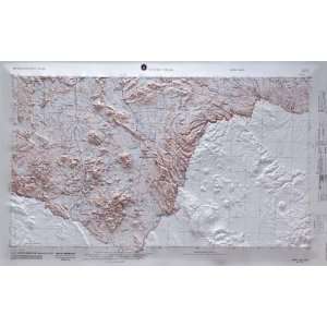 American Educational NH139 FB Emory Peak Texas Map with Black Plastic 