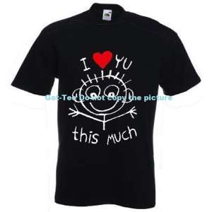  I Love You This Much T Shirt Cute Gift Shirt Tee Black XL 