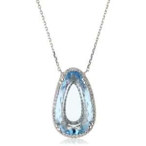 Suzanne Kalan Vitrine Pear Blue Topaz and Diamond 
