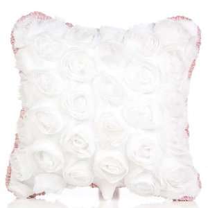  Anastasia White Dimensional Rose Pillow Baby