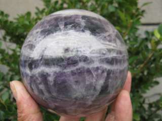1630g pretty Fluorite Glow In The Dark Stone sphere + stand  