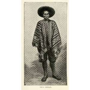   Andes People Garment Poncho   Original Halftone Print