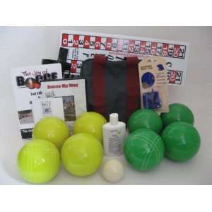  Everything Bocce package   107mm EPCO yellow and Green balls 