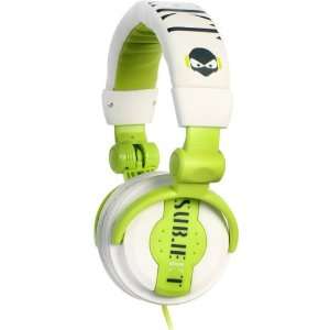  Green/White BlockParty DJ Headphones Electronics