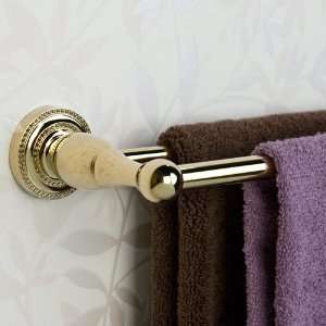  24 Farber Collection Double Towel Bar   Polished Brass 