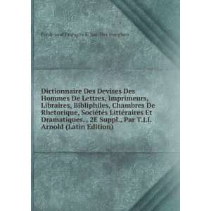   Edition) Ferdinand FranÃ§ois E. Van Der Haeghen  Books
