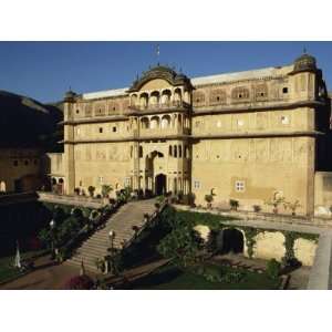 Rajput Samode Palace, Now a Hotel, Near Jaipur, Rajasthan State, India 