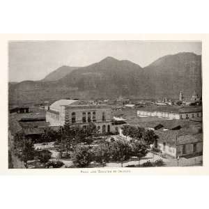  1897 Print Mexico Park Theatre Orizaba Cityscape Mountains 