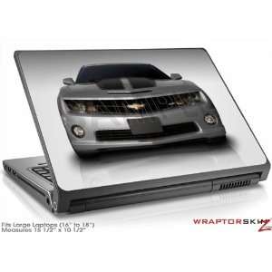  Large Laptop Skin 2010 Chevy Camaro Silver Black Stripes 