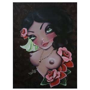  Muchacha by Artist Candy Cane Tattoo Art Fine Paper Color 