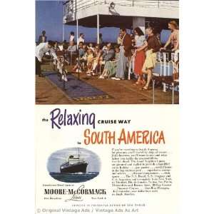   Moore McCormack The Relaxing Cruise way to South America Vintage Ad