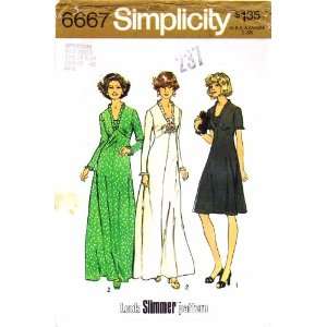  Simplicity 6667 Vintage Sewing Pattern Womens Full Figure Dress 