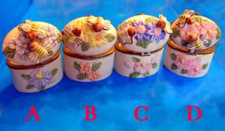 Bumble Bee Ceramic Jewelry or Trinket Box Your Choice  