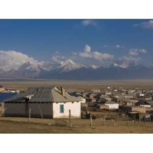  Sary Tash with Mountains in the Background, Kyrgyzstan 