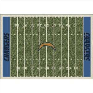   1078 NFL Homefield San Diego Chargers Football Rug Furniture & Decor