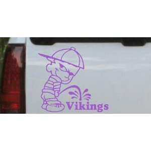 Pee On Vikings Car Window Wall Laptop Decal Sticker    Purple 22in X 