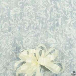 125 White Floral Lace Wedding Aisle Runner W/Tape&Rope  