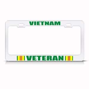  Vietnam Veteran Metal Military License Plate Frame Tag 