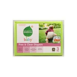   Generation Baby Free and Clear Diapers Stage 3 Jumbo Box    76 Diapers