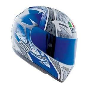 AGV T 2 Blue/White Full Face Helmet (2XL) Automotive