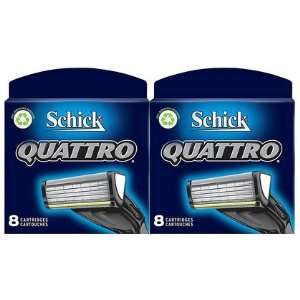  Schick Quattro Cartridge Refills 8 ct, 2 ct (Quantity of 2 