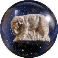 BB Marbles (SAB61) Elephant Sulphide 1 3/8 Polished  