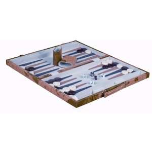  WE Games Map Design Backgammon Set   18 Inch with Screen 