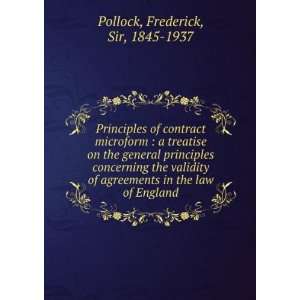   in the law of England Frederick, Sir, 1845 1937 Pollock Books